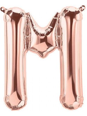 Kidspartim M Harfi Rose Gold Folyo Balon 34 Inç 80 cm