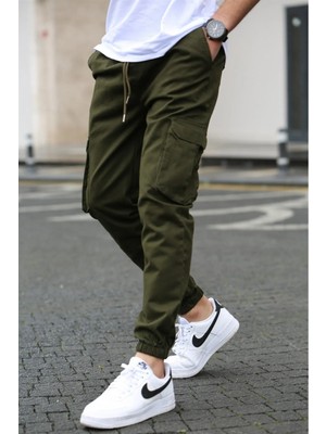 Serazat Erkek Kargo Pantolon Lastikli Paça Cüzdan Cepli Joger Pantolon