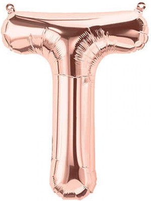 Kidspartim T Harfi Rose Gold Folyo Balon 34 Inç 80 cm