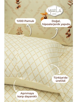 Marla Home Ranforce Çift Kişilik %100 Pamuk Nevresim Takımı