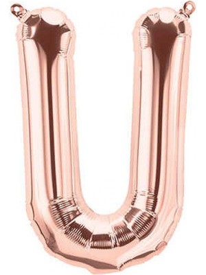 Kidspartim U Harfi Rose Gold Folyo Balon 34 Inç 80 cm