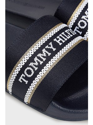 Tommy Hilfiger Logolu Düz Terlik Bayan Terlik FW0FW07845 Dw6