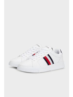 Tommy Hilfiger Deri Sneaker Ayakkabı Erkek Ayakkabı FM0FM04895 Ybs