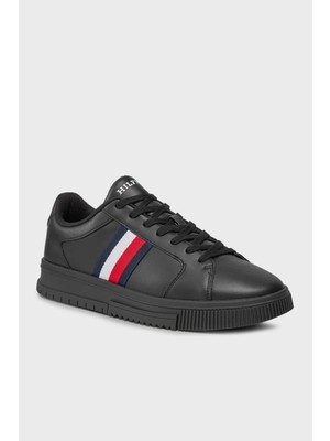 Tommy Hilfiger Deri Sneaker Ayakkabı Erkek Ayakkabı FM0FM04895 Bds