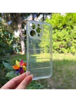 Bumudur Aksesuar iPhone 14 Pro Max Şeffaf Dalgalı Silikon kılıf