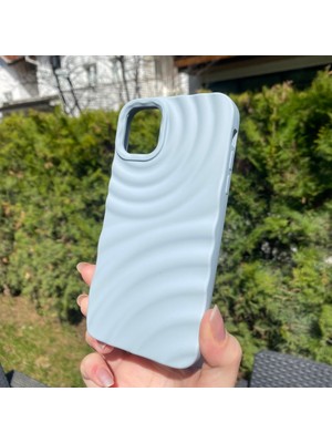 Bumudur Aksesuar iPhone 11 Mavi Su Dalgalı Silikon Kılıf