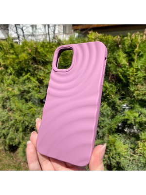 Bumudur Aksesuar iPhone 11 Mor Su Dalgalı Silikon Kılıf