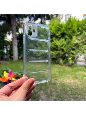 Bumudur Aksesuar iPhone 11 Şeffaf Dalgalı Silikon kılıf