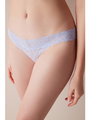 Penti Lacy Elegance Dantel Mavi Slip Külot