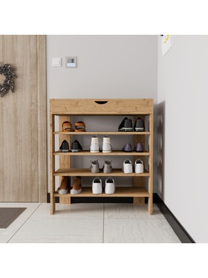 Alonex Royal Ayakkabılık , 4 Bölmeli , Saklama Gözlü , Sepet Ayakkabılık