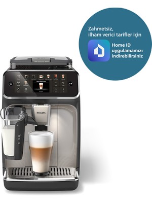 Philips 5500 Serisi LatteGo Tam Otomatik Espresso Makinesi 20 Sıcak ve Soğuk İçecek, SilentBrew, Dokunmatik Ekran, EP5547/90