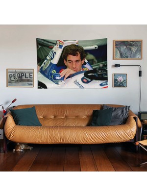 The Lucid Lab The Legend V2 / Ayrton Senna Duvar Örtüsü - 100 cm x 135 cm