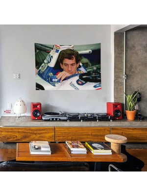 The Lucid Lab The Legend V2 / Ayrton Senna Duvar Örtüsü - 100 cm x 135 cm