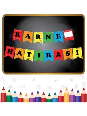 Kidspartim Karne Hatırası Kağıt Banner 13 Parça