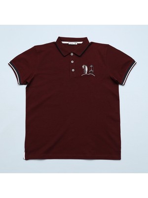 Wanex Erkek Çocuk Kısa Kol Polo Yaka T-Shirt - 16858 - Bordo