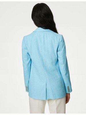 Marks & Spencer Tailored Fit Keten Blazer Ceket