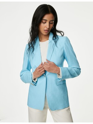 Marks & Spencer Tailored Fit Keten Blazer Ceket