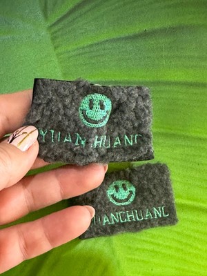 Gönülden Tasarım 8x4 cm 2 Li Gülen Surat Peluş Arma Yama Dikiş Hobi Aksesuarı