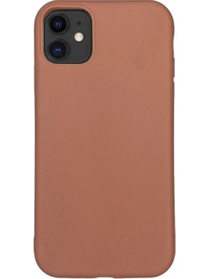 Bumudur Aksesuar Apple iPhone 11 Içi Süet Tasarım Pembe Silikon Kılıf