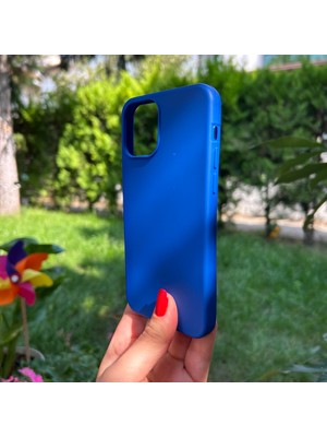 Bumudur Aksesuar Apple iPhone 12 Pro Mavi Yumuşak Silikon Kılıf