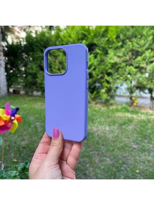 Bumudur Aksesuar Apple iPhone 13 Pro Lila Yumuşak Silikon Kılıf