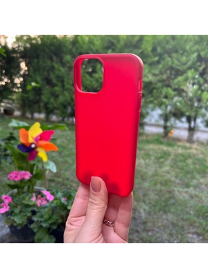Bumudur Aksesuar Apple iPhone 13 Mini Kırmızı Yumuşak Silikon Kılıf