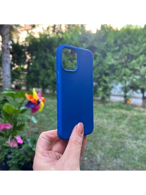 Bumudur Aksesuar Apple iPhone 12 Mini Lacivert Yumuşak Silikon Kılıf