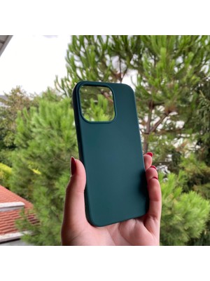 Bumudur Aksesuar Apple iPhone 14 Pro Yeşil Yumuşak Silikon Kılıf