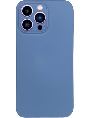 Bumudur Aksesuar Apple iPhone 14 Pro Max Içi Süet Tasarımı Gri Silikon Kılıf