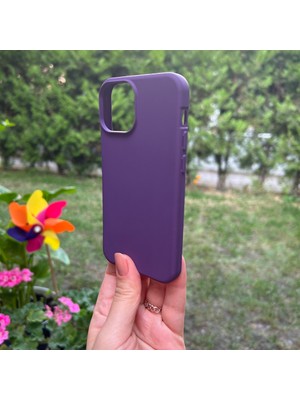 Bumudur Aksesuar Apple iPhone 13 Mini Mor Yumuşak Silikon Kılıf