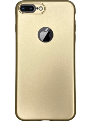Bumudur Aksesuar Apple iPhone 8 Plus Gold Yumuşak Silikon Kılıf