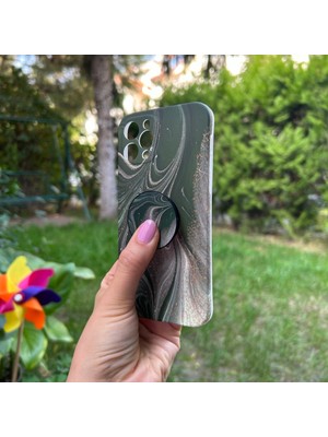 Bumudur Aksesuar Apple iPhone 12 Pro Yeşil  Mermer Görünümlü Kılıf