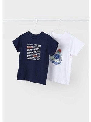 Mayoral Yazlık Erkek Kısa Kol T-Shirt 2'Li Set - Lacivert