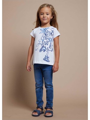 Mayoral Yazlık Kız Basic Denim Pantolon - Mavi