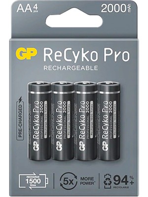 Kornea Store Gp Recyko Pro Aa 2000 Mah Şarjlı 4lü Pil GP210AAHCB-2EB4 (GPRHC212B309) (K246)