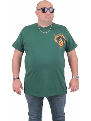 Starbattal Erkek Büyük Beden Sıfır Yaka T-Shirt Cobra 24127 Neftı