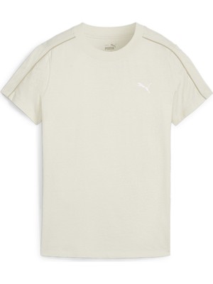 Puma 67788387 Her Tee Beyaz Kadın Bisiklet Yaka Regular Fit T-Shirt