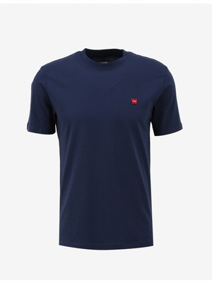 Wrangler Bisiklet Yaka T-shirt Navy