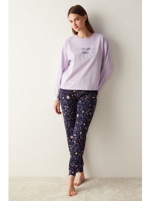 Penti Zodiac Sweatshirt Lila Pijama Üstü
