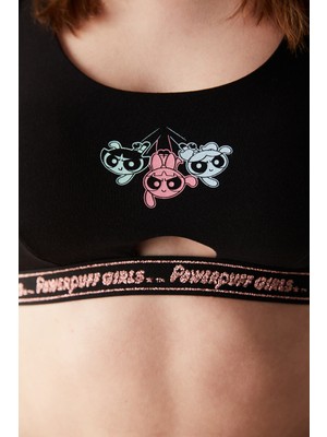 Penti Removable Padded Siyah Üst - Powerpuff Girls Koleksiyonu