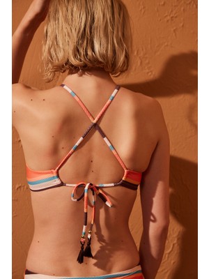 Penti Brisa Çizgili Halter Bikini Üstü