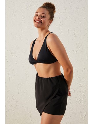 Penti Siyah Basic Deep V Bikini Üstü