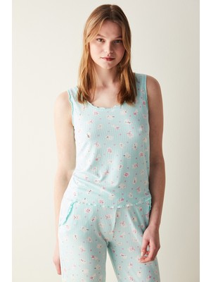 Penti Cuteness Mint Yeşili Atlet Pijama Üstü