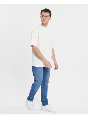 Yhg Tekstil Oversize Pamuk Trend Yaka T-Shirt Erkek