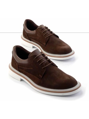Kahve Nubuk  Deri Erkek Casual Ayakkabı E01556220601