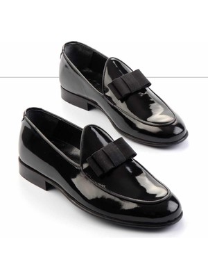 Siyah Rugan  Deri Erkek Klasik Ayakkabı E01798050908