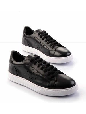 Bambi Siyah Napa Hakiki Deri Erkek Sneaker E01901253443