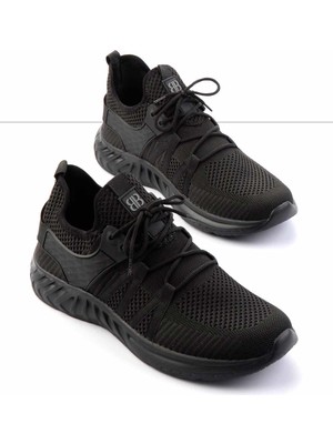 Bambi Siyah Triko   Erkek Sneaker E01768002182