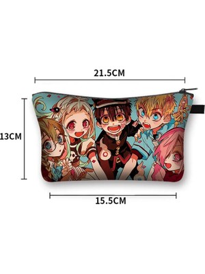 Kensen Shop SHZBDFSNHZJS12 Stili Anime Jibaku Shounen Hanako-Kun Kozmetik Durumda Kadın Makyaj Çantası Kız Nene Yashiro Kozmetik Çantası Makyaj Çantası Seyahat Çantaları (Yurt Dışından)