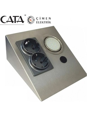 Cata Ct 5109 2W Çift Prizli Tezgah Aydınlatma 3200K Gün Işığı